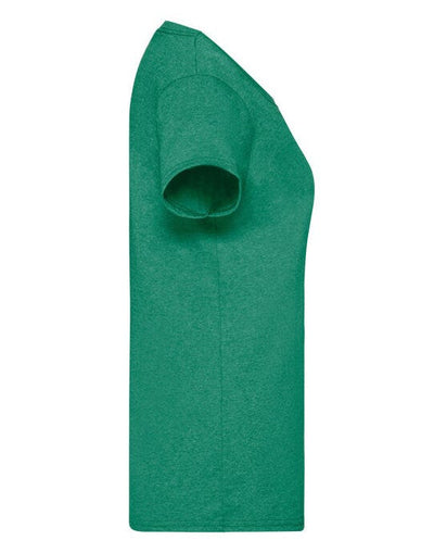 Fruit Of The Loom 61372 FOTL Ladies Valueweight T - Retro Heather Green