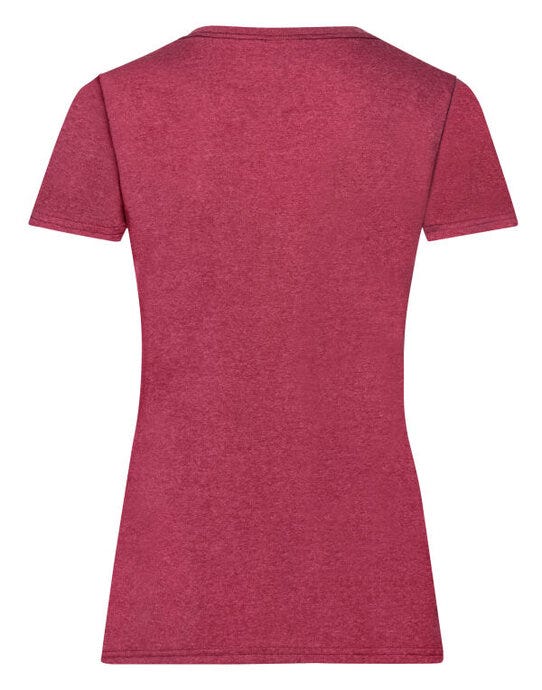 Fruit Of The Loom 61372 FOTL Ladies Valueweight T - Vintage Heather Red