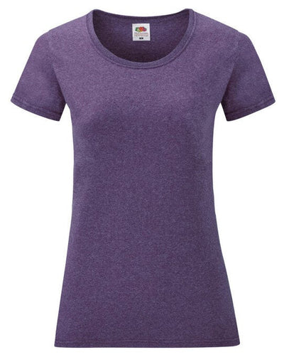 Fruit Of The Loom 61372 FOTL Ladies Valueweight T - Heather Purple