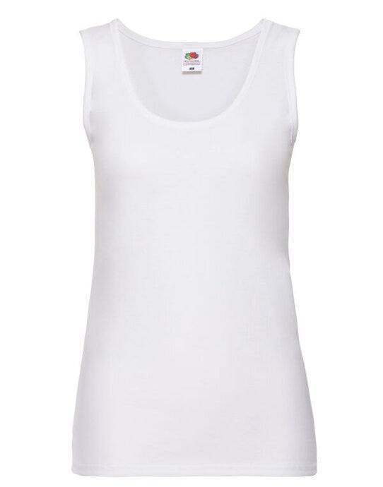 Fruit Of The Loom 61376 FOTL Ladies Valueweight Athletic Vest - White