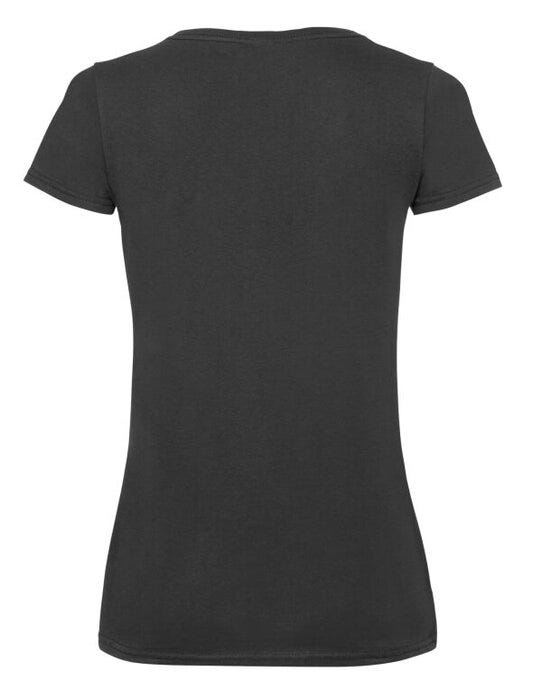 Fruit Of The Loom 61398 FOTL Ladies Valueweight V Neck T - Black