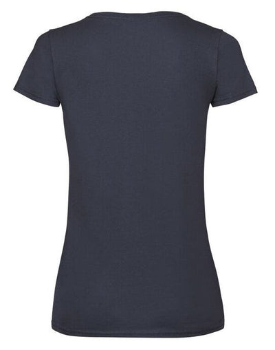 Fruit Of The Loom 61398 FOTL Ladies Valueweight V Neck T - Deep Navy