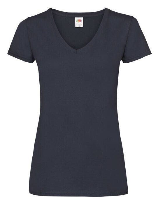Fruit Of The Loom 61398 FOTL Ladies Valueweight V Neck T - Deep Navy