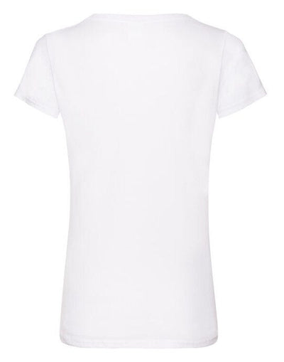 Fruit Of The Loom 61398 FOTL Ladies Valueweight V Neck T - White