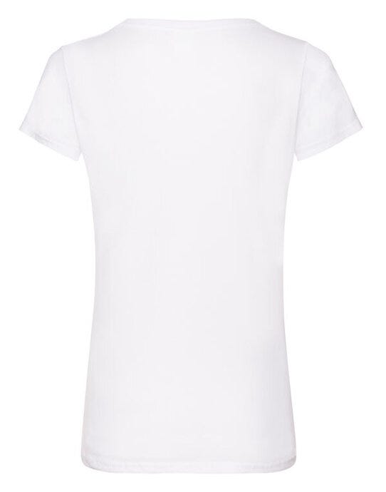 Fruit Of The Loom 61398 FOTL Ladies Valueweight V Neck T - White