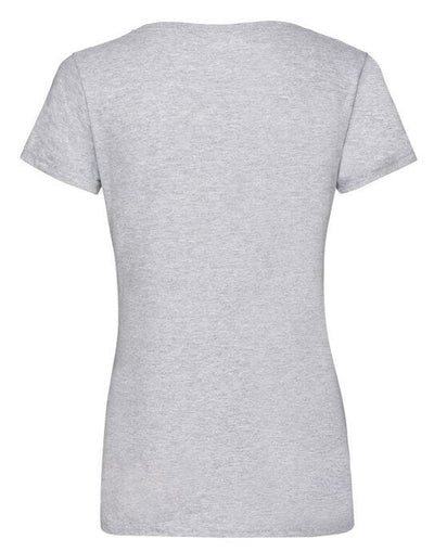 Fruit Of The Loom 61398 FOTL Ladies Valueweight V Neck T - Heather Grey