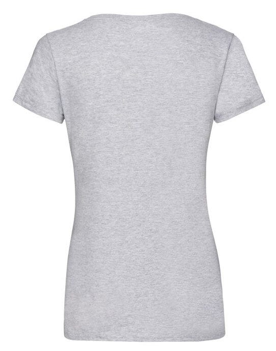 Fruit Of The Loom 61398 FOTL Ladies Valueweight V Neck T - Heather Grey