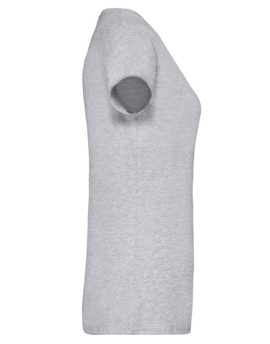 Fruit Of The Loom 61398 FOTL Ladies Valueweight V Neck T - Heather Grey