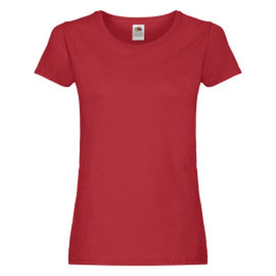 Fruit Of The Loom 61420 FOTL Ladies Original T - Red