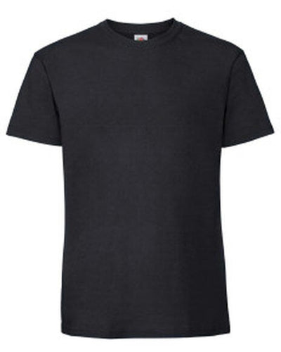 Fruit Of The Loom 61422 FOTL Mens Ringspun Premium T - Black