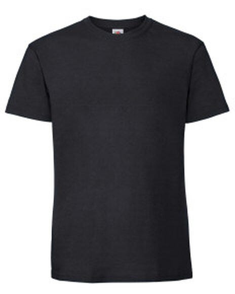 Fruit Of The Loom 61422 FOTL Mens Ringspun Premium T - Black