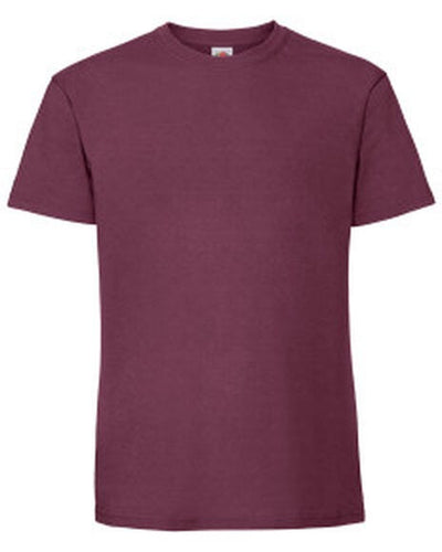 Fruit Of The Loom 61422 FOTL Mens Ringspun Premium T - Burgundy
