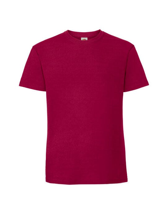 Fruit Of The Loom 61422 FOTL Mens Ringspun Premium T - Cranberry