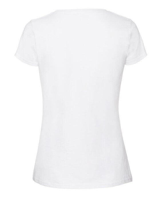 Fruit Of The Loom 61424 FOTL Ladies Ringspun Premium T - White