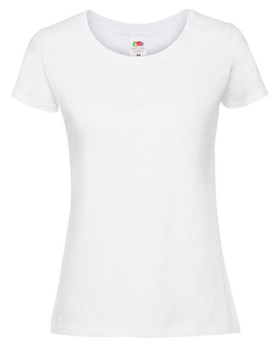 Fruit Of The Loom 61424 FOTL Ladies Ringspun Premium T - White