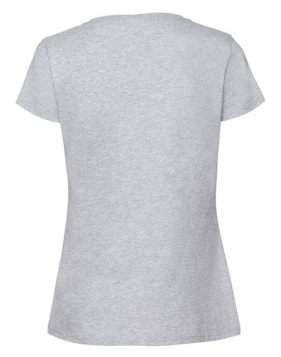 Fruit Of The Loom 61424 FOTL Ladies Ringspun Premium T - Heather Grey