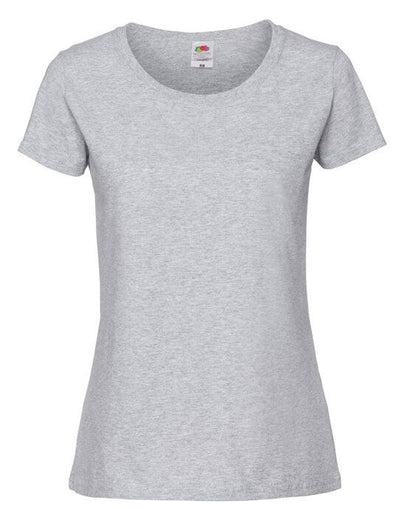 Fruit Of The Loom 61424 FOTL Ladies Ringspun Premium T - Heather Grey