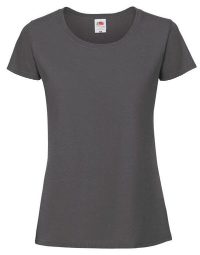 Fruit Of The Loom 61424 FOTL Ladies Ringspun Premium T - Light Graphite