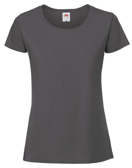 Fruit Of The Loom 61424 FOTL Ladies Ringspun Premium T - Light Graphite