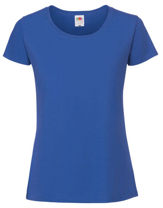 Fruit Of The Loom 61424 FOTL Ladies Ringspun Premium T - Royal