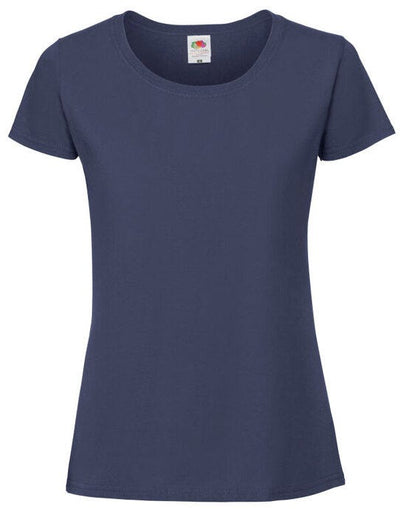 Fruit Of The Loom 61424 FOTL Ladies Ringspun Premium T - Navy Blue