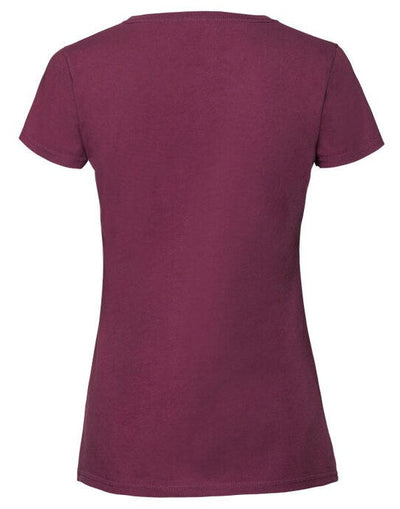 Fruit Of The Loom 61424 FOTL Ladies Ringspun Premium T - Burgundy