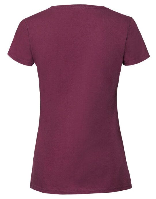 Fruit Of The Loom 61424 FOTL Ladies Ringspun Premium T - Burgundy