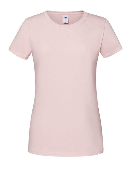 Fruit Of The Loom 61424 FOTL Ladies Ringspun Premium T - Powder Rose