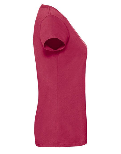 Fruit Of The Loom 61424 FOTL Ladies Ringspun Premium T - Cranberry
