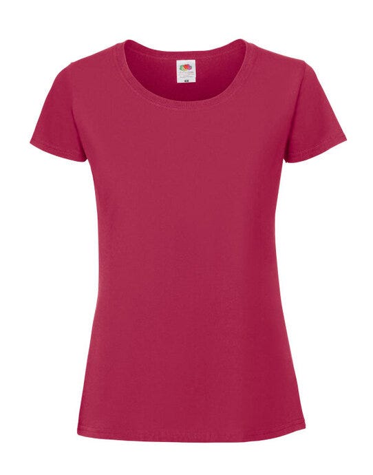 Fruit Of The Loom 61424 FOTL Ladies Ringspun Premium T - Cranberry