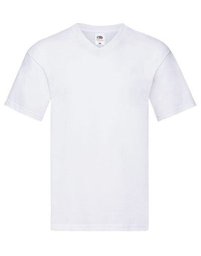 Fruit Of The Loom 61426 FOTL Mens Original V Neck T - White