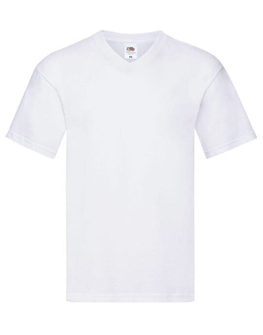 Fruit Of The Loom 61426 FOTL Mens Original V Neck T - White