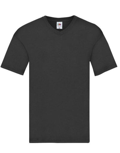 Fruit Of The Loom 61426 FOTL Mens Original V Neck T - Black