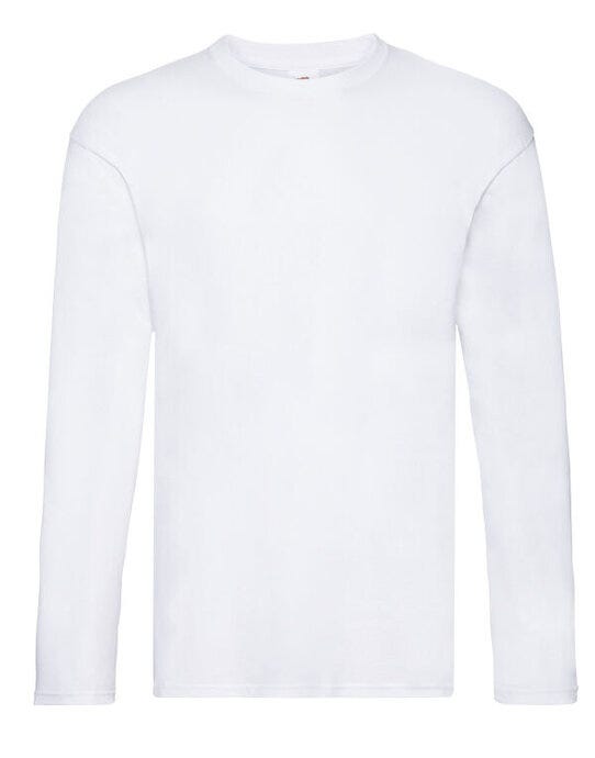Fruit Of The Loom 61428 FOTL Mens Original Long Sleeve T - White