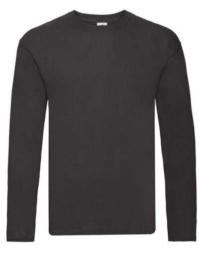 Fruit Of The Loom 61428 FOTL Mens Original Long Sleeve T - Black