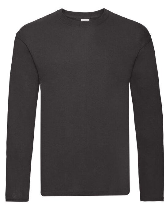 Fruit Of The Loom 61428 FOTL Mens Original Long Sleeve T - Black