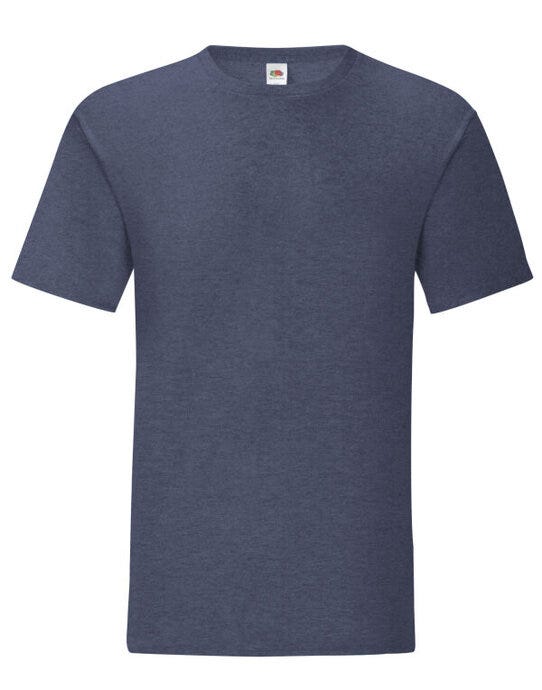 Fruit Of The Loom 61430 FOTL Mens Iconic 150 T - Vintage Heather Navy