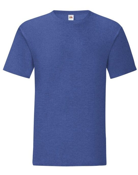 Fruit Of The Loom 61430 FOTL Mens Iconic 150 T - Retro Heather Royal
