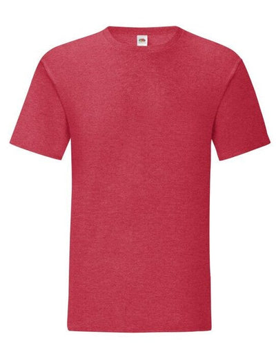 Fruit Of The Loom 61430 FOTL Mens Iconic 150 T - Vintage Heather Red