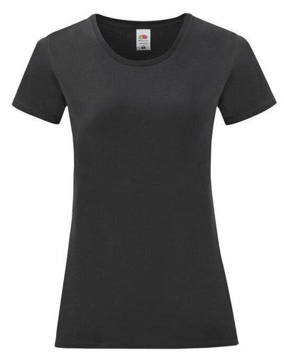 Fruit Of The Loom 61432 FOTL Ladies Iconic 150 T - Black