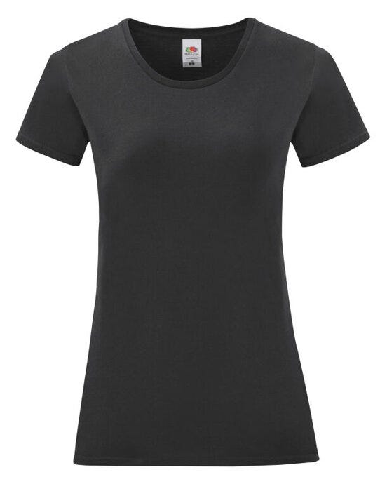 Fruit Of The Loom 61432 FOTL Ladies Iconic 150 T - Black