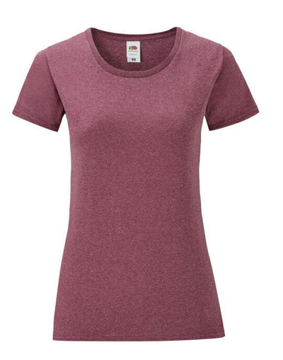 Fruit Of The Loom 61432 FOTL Ladies Iconic 150 T - Heather Burgundy