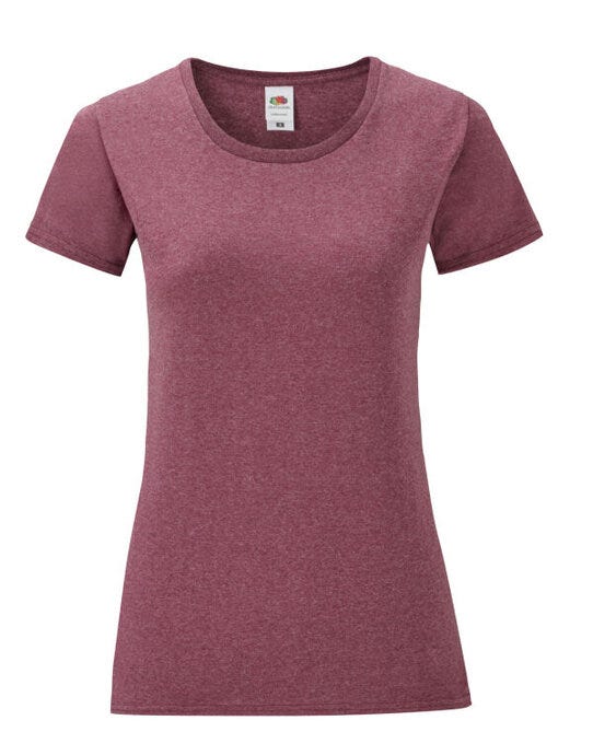 Fruit Of The Loom 61432 FOTL Ladies Iconic 150 T - Heather Burgundy