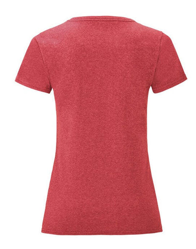 Fruit Of The Loom 61432 FOTL Ladies Iconic 150 T - Vintage Heather Red