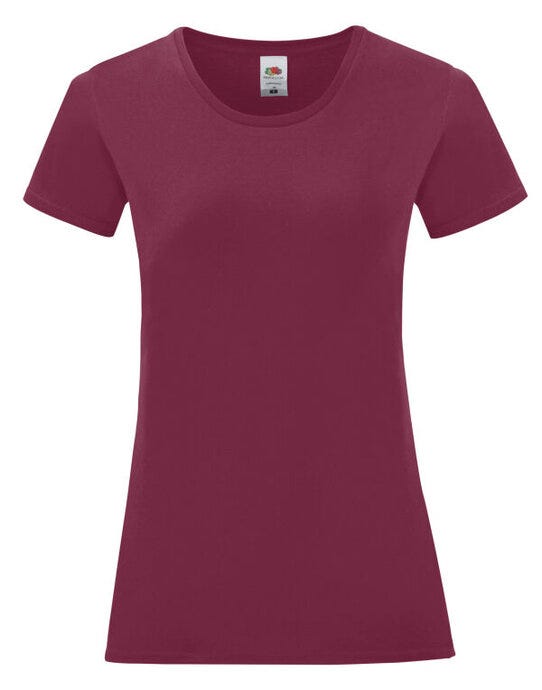 Fruit Of The Loom 61432 FOTL Ladies Iconic 150 T - Burgundy