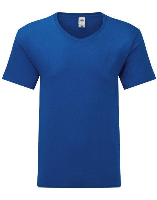 Fruit Of The Loom 61442 FOTL Mens Iconic 150 V-Neck T - Royal