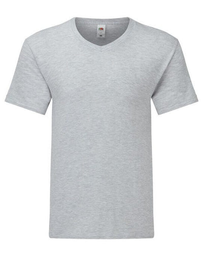 Fruit Of The Loom 61442 FOTL Mens Iconic 150 V-Neck T - Heather Grey
