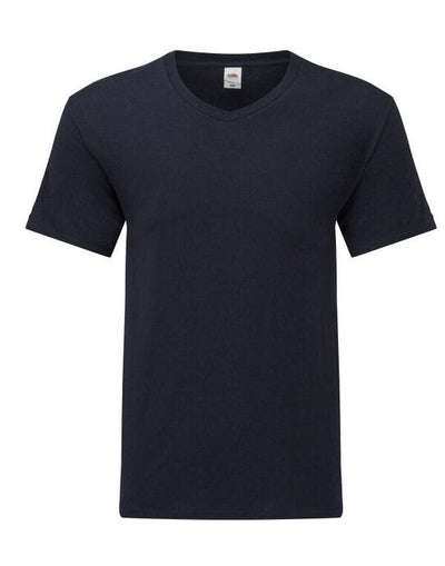 Fruit Of The Loom 61442 FOTL Mens Iconic 150 V-Neck T - Deep Navy