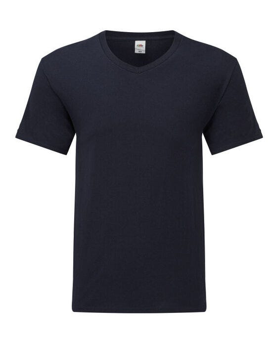 Fruit Of The Loom 61442 FOTL Mens Iconic 150 V-Neck T - Deep Navy