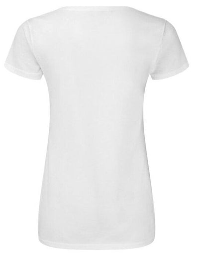 Fruit Of The Loom 61444 FOTL Ladies Iconic 150 V-Neck T - White